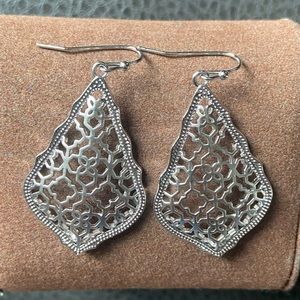 Kendra Scott Silver Filigree Earrings. Never worn.